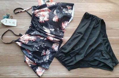 Urlaubsfeeling pur: Auffallender Bikini mit high waist Slip in vers. Größen