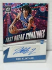 Bobi Klintman PINK AUTO 2024-25 Donruss Optic Fast Break Signatures RC 13/25