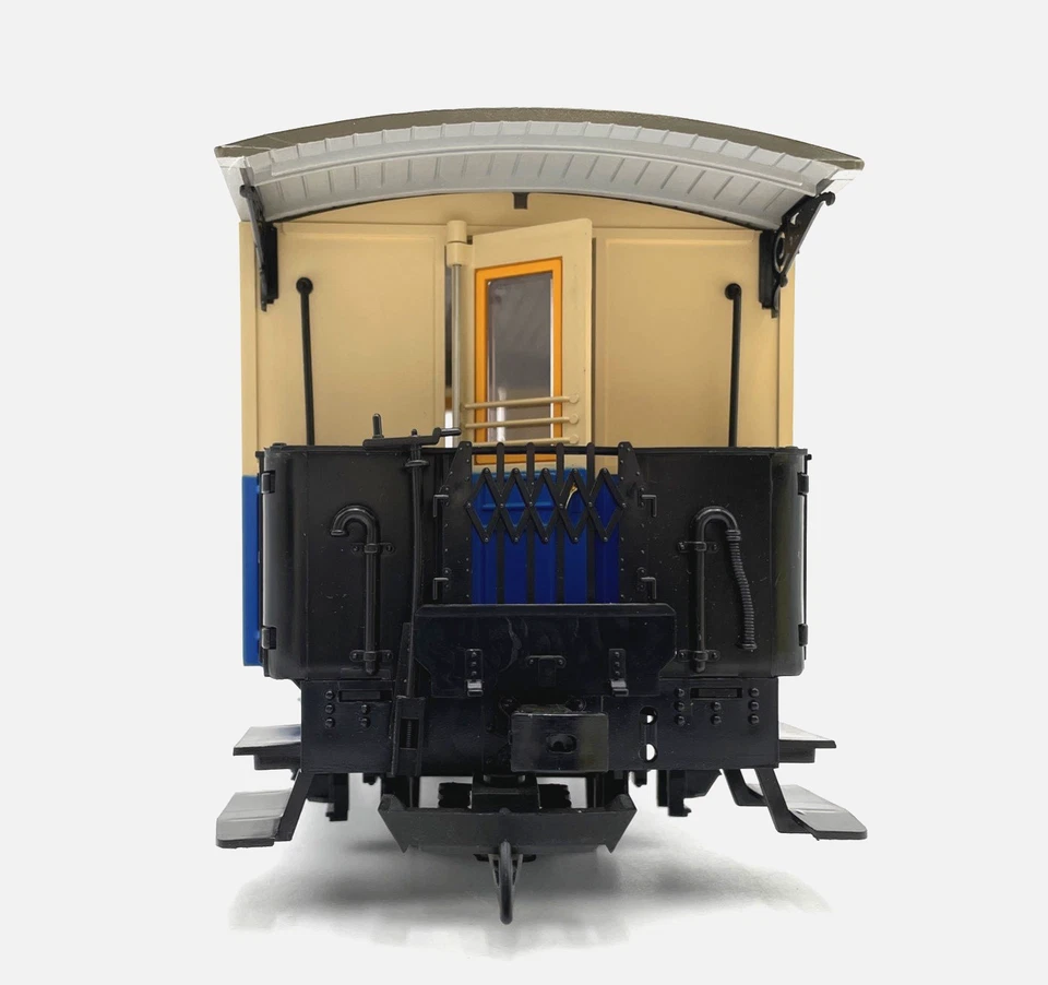 LGB 3012 Second (2nd) Class Blue & Cream Passenger Coach Car G-Scale German Made - Image 3 of 4