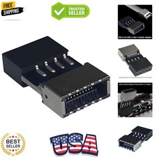 USB 2.0 to USB 3.2 Gen 1 Header Adapter Front Panel Connector Motherboard 9Pi...