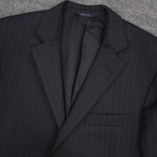 Brooks Brothers 1818 Fitzgerald Sport Coat Mens 40R Navy Striped Trabaldo Togna