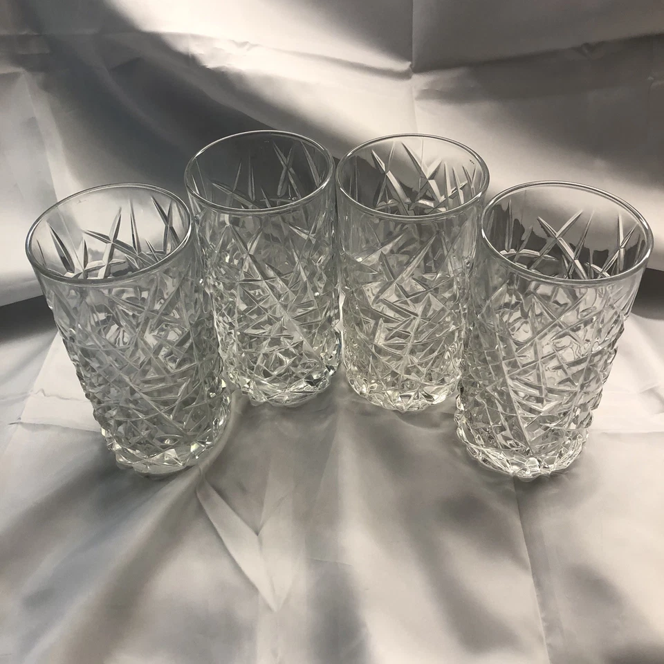 Cristal D'Arques Sculptra ~ набор из 4 ~ 6 «стакан / хайбол очки ~ 16 унций - Изображение 4 из 4