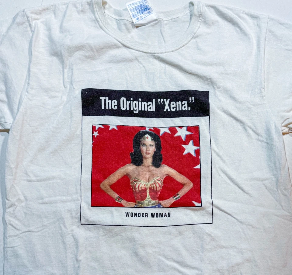 Винтажная футболка Wonder Woman Lynda Carter женский размер средний комиксы DC графическая футболка - Изображение 2 из 4