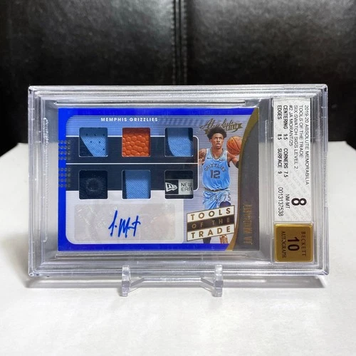 2019-20 Panini Absolute Ja Morant Tools of The Trade RC Patch Auto /25 BGS 8/10