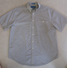 Penneys Towncraft Wrinkle Free Short Sleeve Button Up Shirt  Mens Size Large
