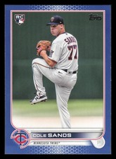 Cole Sands RC Royal Blue 2022 Topps US208 Minnesota Twins