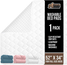 Washable Underpads, Waterproof Reusable Heavy Absorbency Incontinence Bed Pads,