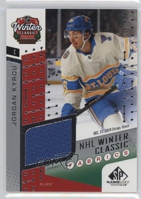2025-26 Upper Deck SP Game Used Edition Winter Classic Fabrics Jordan Kyrou b8c