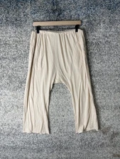 THE GREAT Pants Womens 0 Beige Drop Crotch Cropped 100% Cotton Lounge Relaxed