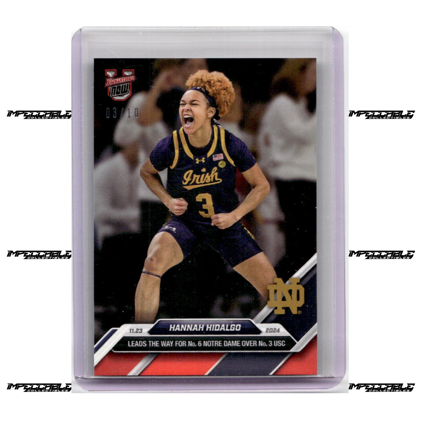2024-25 Bowman U Now - Red #17 Hannah Hidalgo Rookie 3/10 JERSEY MATCH