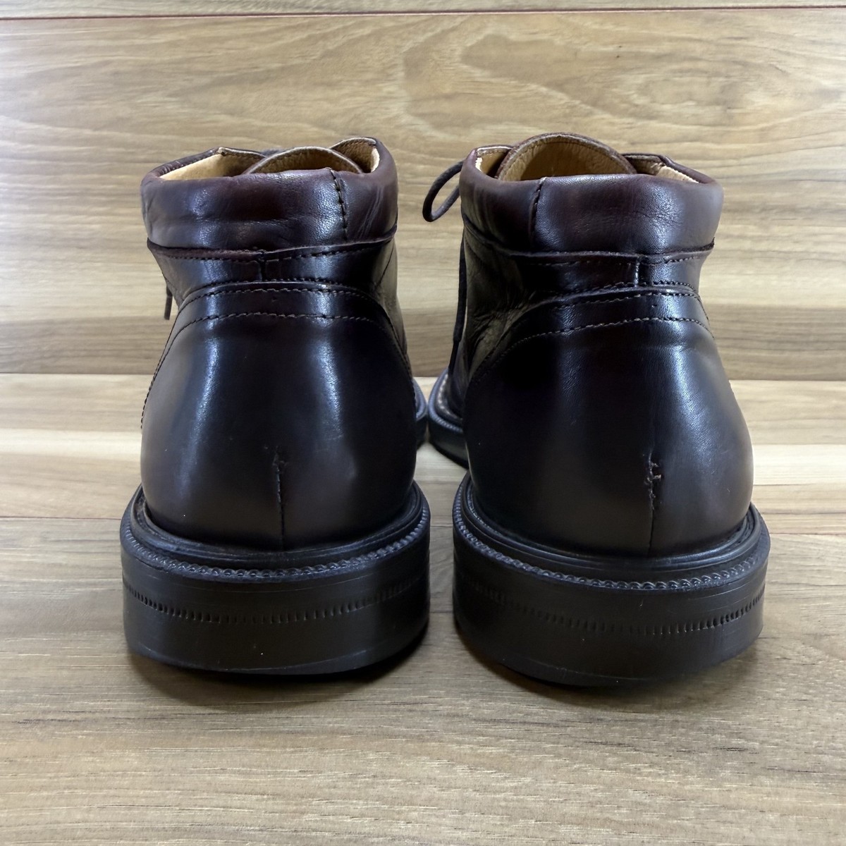 BACCO BUCCI Vintage Apron Split Toe Boot 9 Brown Leather Formal Business Bacco Bucci Handmade in Italy Leather Split Toe Derby Brown  main image 2