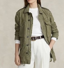 Polo Ralph Lauren Women's Relaxed Fit Surplus Twill Jacket Green SZ. S NWT 398