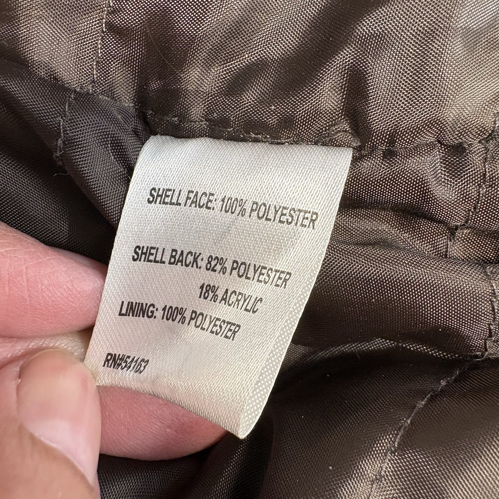 Calvin Klein Coat Men XL Brown Faux  Leather Sherpa Collar Biker Bomber Jacket thumbnail 12