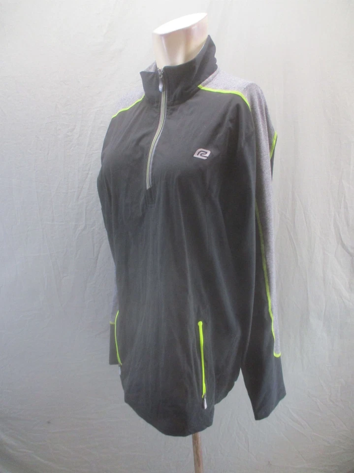 Road Runner Talla M Para Hombre Negro Manga Larga 1/2 Cremallera Logo Ropa Activa Pull Over 641 Foto 3 de 4