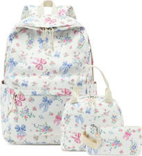 Teen Girls School Backpack Kids Bookbag Set with Lunch Box Pencil Case Travel La