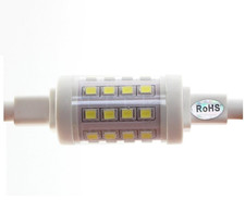 R7S Lampe Led 360° 78Mm Blanc Chaud 3500K 5W Rond Slim 22Mm Pavia 220V