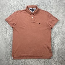 Tommy Hilfiger Herren Poloshirt Gr.M Rosa Hemd Shirt Kurzarm regular Logo Sommer
