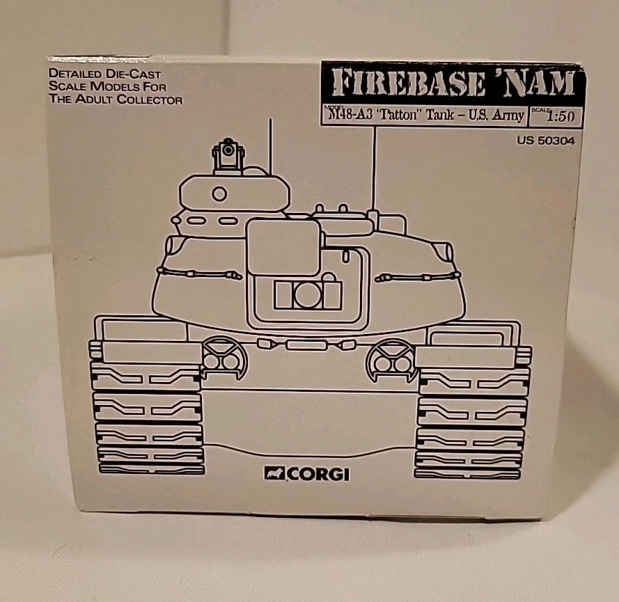 Corgi Firebase 'Nam  US Army M48A3 Patton 1/50 Scale Diecast Tank #US 50304 - Image 4 of 4