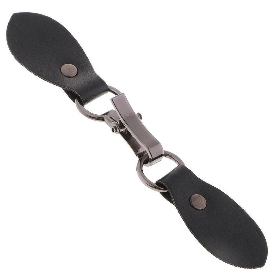 1 Set Sew on Leather Sewing Buckle with Metal Clasp Hooks - Image 3 of 3