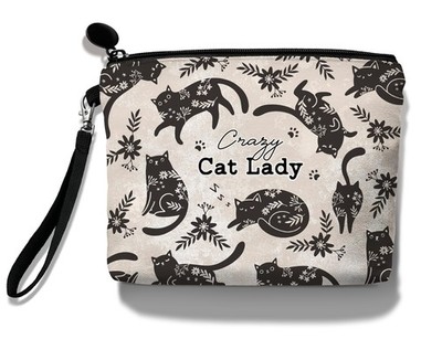 Hglian Black Cat Makeup Bag,Cosmetic Bag Zipper Pouch Travel small,