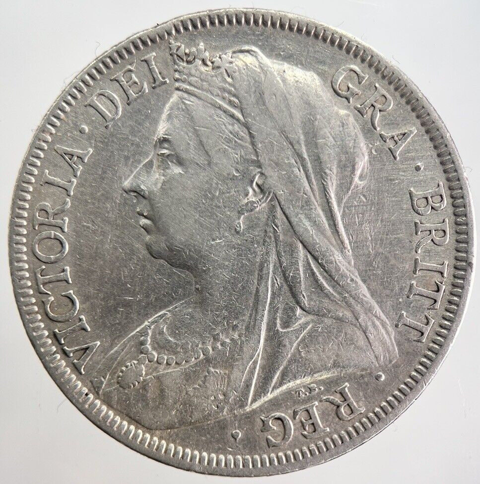 1895 Victoria Half-Crown Silver Coin | Fine Collectable Grade | a369