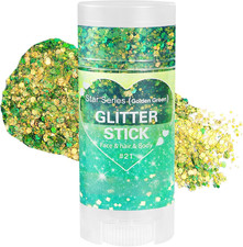 Chameleon Green Glitter Stick,Face Hair Body Glitter Makeup Shifts Green to Gold