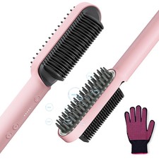 Hair Straightener Brush, Ring Ionic Hair Straightener Comb Ceramic Straighten...