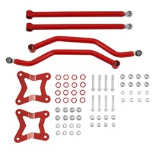 High Clearance Boxed Rear Radius Arms for Polaris RZR XP 1000 - Red