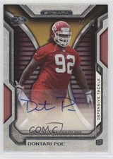 2012 Topps Strata Rookie Auto Red 17/25 Dontari Poe #RA-DPO Auto 12h1