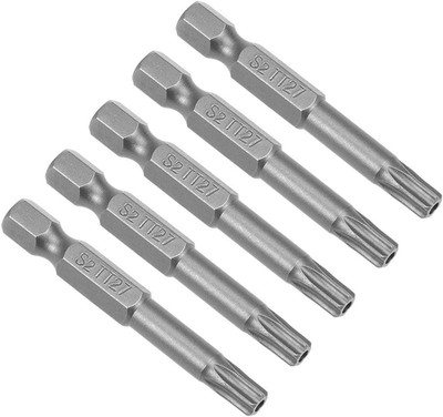 5 STK1/4 ''Sechskant Schaft 50mm Länge Magnetische Torx Sicherheit T27 Bits S2