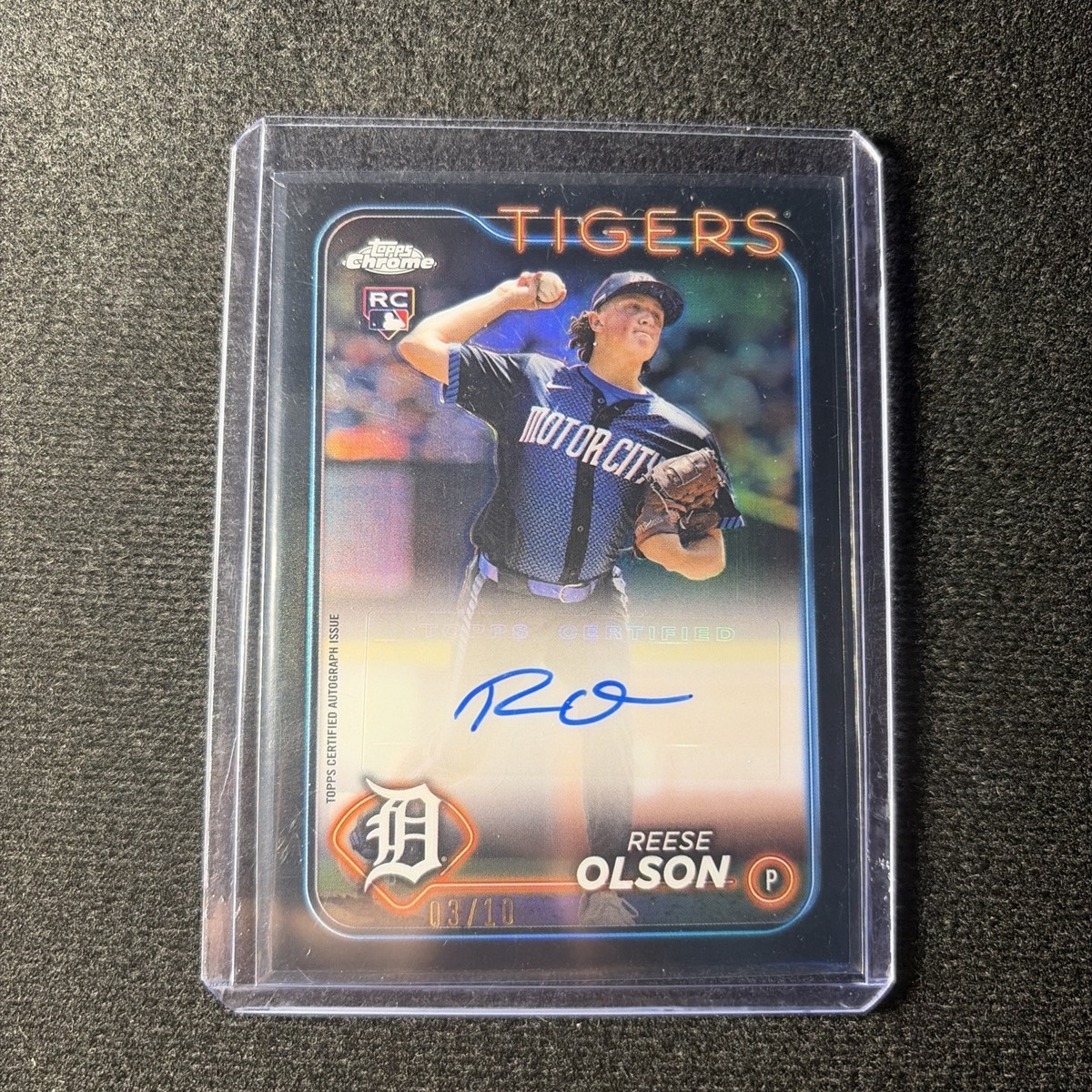 2024 Topps Chrome Update Black Refractor 3/10 Reese Olson Rookie 