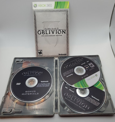 Xbox 360 Elder Scrolls IV: Oblivion 5th Anniversary Edition 3 Disk Steelbook