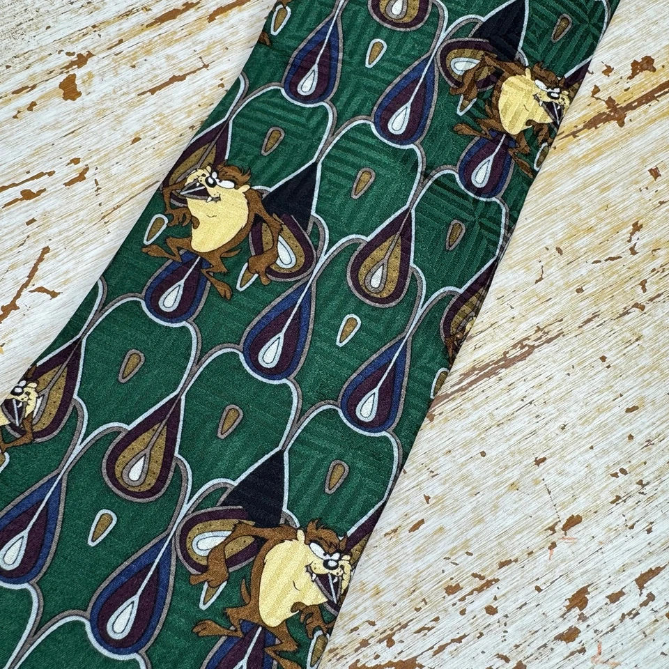 Corbata de Colección 1997 Warner Bros Looney Tunes Diablo de Tasmania Cuello en Punta Talla Única Foto 3 de 4