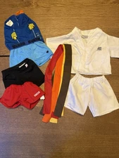 Build-A-Bear KARATE OUTFIT &Belts Plus Extra Clothes Shorts