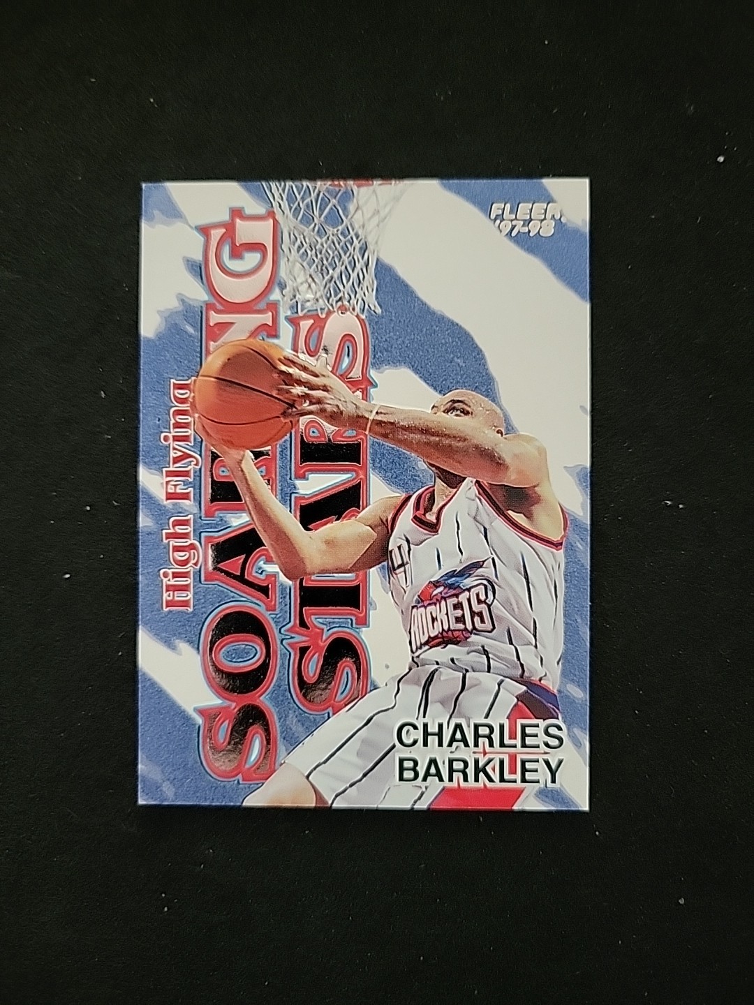 1997-98 Fleer High Flying Soaring Stars CHARLES BARKLEY Parallel Insert Card #3