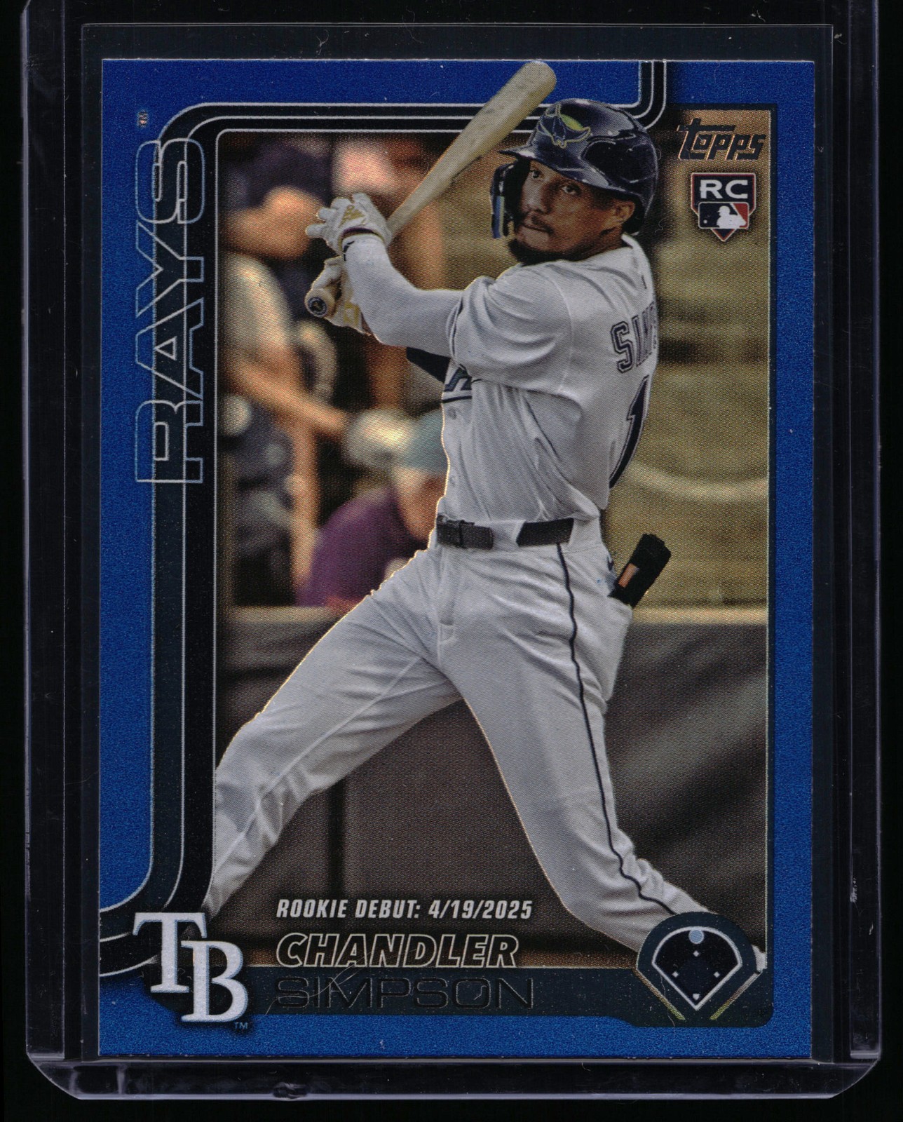 2025 Topps Update #US349 Chandler Simpson Blue Holo Foil #/150 RC