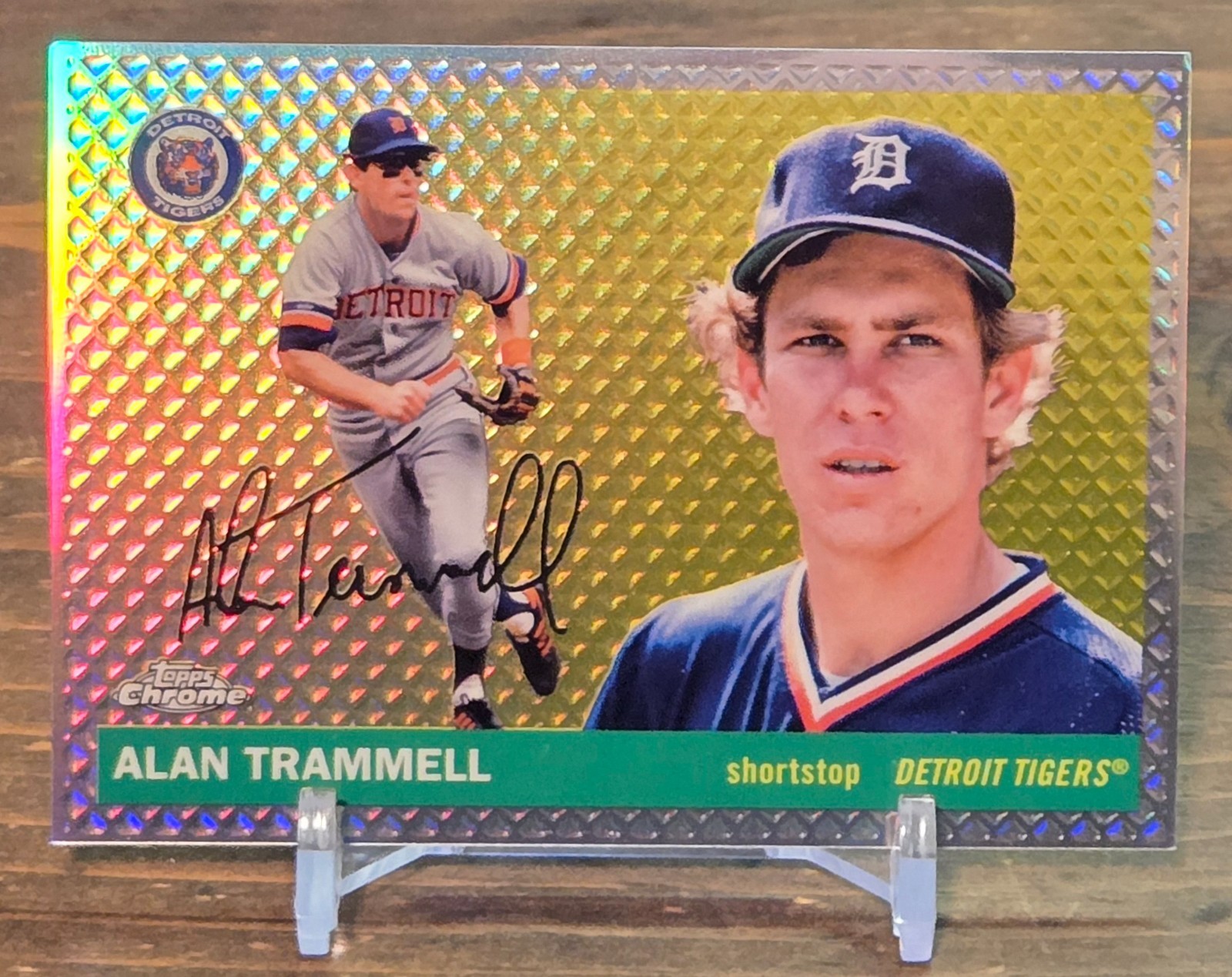2025 TOPPS CHROME PLATINUM DIAMOND ETCH REFRACTOR ALAN TRAMMELL SN# 37/55