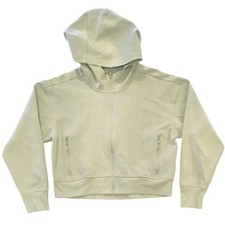 Old Navy Active Dynamic Fleece Hoodie Light Green Full Zip Pockets Womens XL