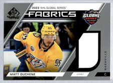 2023-24 SP Game Used 2022 Global Series Fabrics Matt Duchene Jersey #GS-4