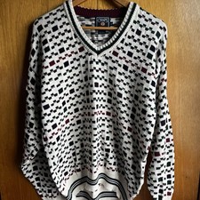 Vtg CHAPS Ralph Lauren Knit Jumper Made In USA 90s Sweater Men's L Grandpacore