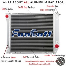 4-row Radiator Fits 1980-1984 Ford Bronco F-150 F-250 F-350 1980-1983 F-100 At