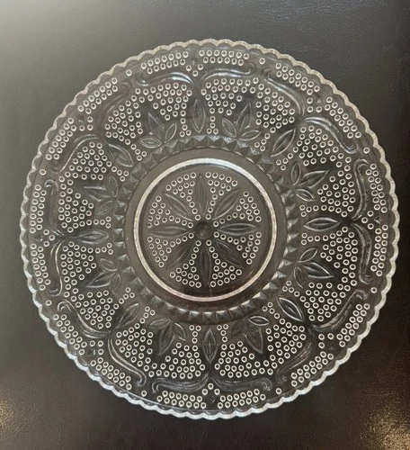 Vintage Federal Glass Clear Heritage Luncheon 8” plate /Serving Dish