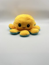 TeeTurtle The Original Reversible Flip Moody Octopus Plush Toy Plush Yellow Blue