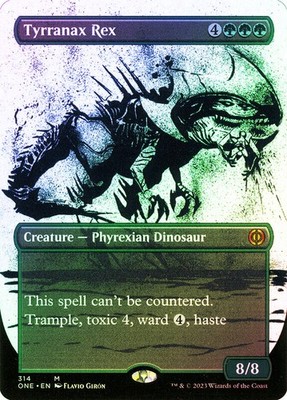 MTG FOIL Tyrranax Rex Showcase - Phyrexia: All Will Be One #314