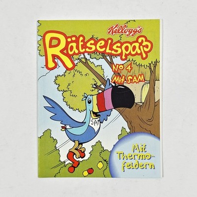  1999 KELLOGG'S Cerealien Beigabe THERMO-RÄTSELHEFT Nr. 4 mit SAM Neu! 