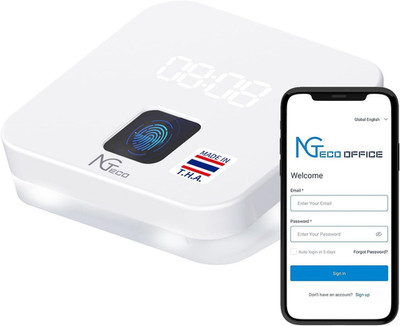Ngteco Cloud Time Clock for Employees Small Business, Remote Control Fingerprint