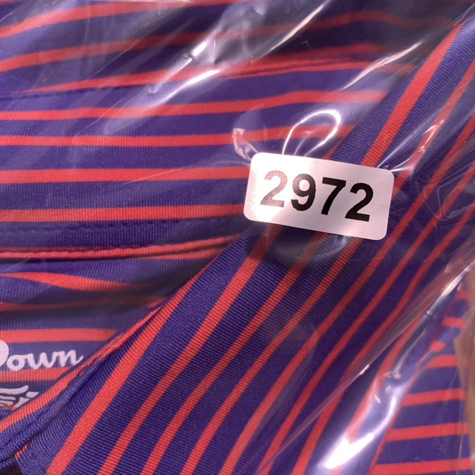 Straight Down Striped Performance Polo Medium Log… - image 11