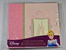 DISNEY PRINCESS Pink Embossed Sparkle Cinderella 8 x 8 Scrapbook ALBUM NEW