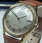 Vintage 1980 Timex Automatic Gold Tone Date Watch 34220 10880 Running