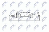 Antriebswelle NTY NPW-FR-033 FüR Ford Transit Bus Tourneo F_E_ F_F_ F_G_ Fae_